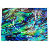 ニュージーランドアワロンパウアシェルパターン1 ラージペーパーバッグ (正面)