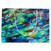 ニュージーランドアワロンパウアシェルパターン1 ラージペーパーバッグ (裏面)