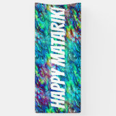 ニュージーランドアワロンパウアシェルパターン1 横断幕 (縦)