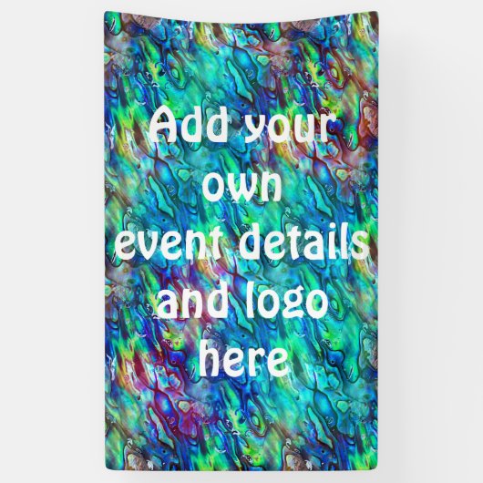 ニュージーランドアワロンパウアシェルパターン1 横断幕 (縦)