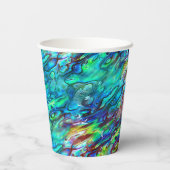 ニュージーランドアワロンパウアシェルパターン1 紙コップ (裏面)