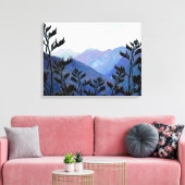 ニュージーランドアーポップ・アートのトの山とフレア キャンバスプリント (インサイチュ (リビング))