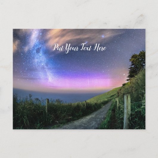 ニュージーランドオーロラ | Dunedin NZ |サザンライト ポストカード (正面)