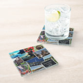 ニュージーランドカスタムフォトコラージガラスコースター ガラスコースター (アングル)