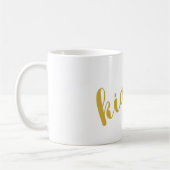 ニュージーランドキアオラマオリエレガント金ゴールドラブハート コーヒーマグカップ (左)