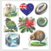 ニュージーランドキウィアナセット2 シール (シート)