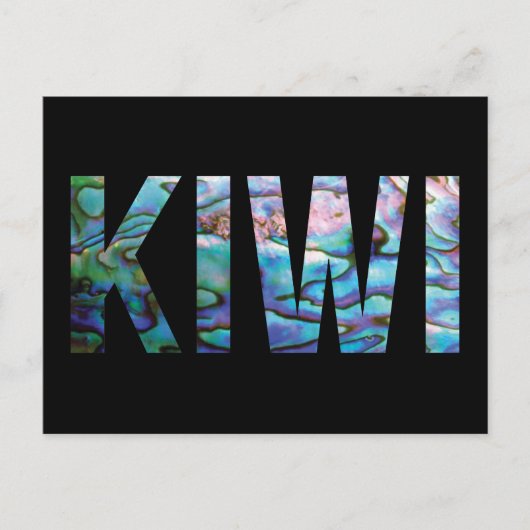 ニュージーランドキウィシンプルーPAUA ポストカード (正面)