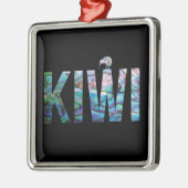 ニュージーランドキウィパウア メタルオーナメント (左)