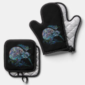 ニュージーランドキウィパウア 鍋つかみ&鍋敷きセット (正面/裏面)