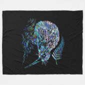 ニュージーランドキウイとファーンパウア フリースブランケット (正面(横))