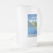 ニュージーランドキウイサウスアイランド フロストグラスビールジョッキ (正面右)