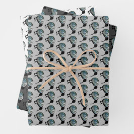 ニュージーランドキウイバードパウアシェルフェーンコーニュートラル ラッピングペーパーシート