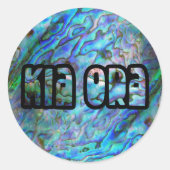 ニュージーランドキウイパウアラウンドステッカー ラウンドシール (正面)