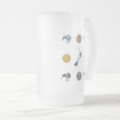 ニュージーランドキウイマネーコイン フロストグラスビールジョッキ (正面右)