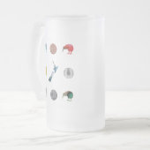 ニュージーランドキウイマネーコイン フロストグラスビールジョッキ (正面左)