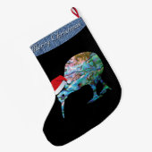 ニュージーランドクリスマスキウィポーア ラージクリスマスストッキング (裏面 (吊り時))