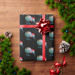 ニュージーランドクリスマスキウイシンプルPAUA ラッピングペーパー