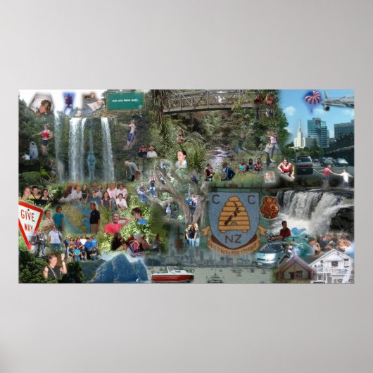 ニュージーランドコラージュ ポスター (正面)