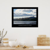 ニュージーランドコースト、ブラック付縁どき ポスター (キッチン)