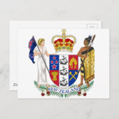 ニュージーランドコートオブアームズ ポストカード (正面/裏面)