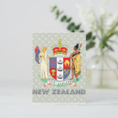 ニュージーランドコートオブアームズ ポストカード (スタンド正面)