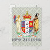 ニュージーランドコートオブアームズ ポストカード (正面/裏面)