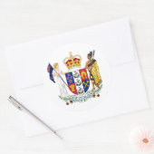 ニュージーランドコートオブアームズ ラウンドシール (封筒)