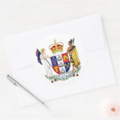 ニュージーランドコートオブアームズ ラウンドシール (封筒)