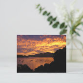 ニュージーランドサンセット ポストカード (スタンド正面)