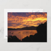 ニュージーランドサンセット ポストカード (正面/裏面)