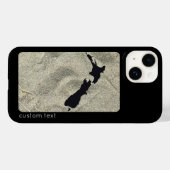 ニュージーランドサンドビーチフォトブラックNZ KIWIANA Case-Mate iPhoneケース (裏面 (横))