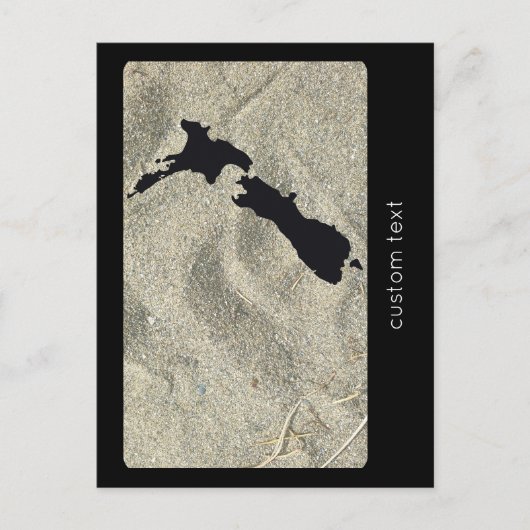 ニュージーランドサンドビーチブラックアオテアロアキウイカスタム ポストカード (正面)