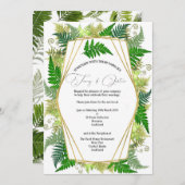 ニュージーランドシダ結婚式招待状 招待状 (正面/裏面)