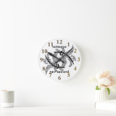 ニュージーランドシダ ラウンド壁時計 (ホーム)