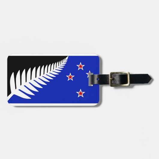 ニュージーランドシルバーシダ国旗 ラゲッジタグ (正面横)