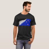 ニュージーランドシルバーシダ国旗 Tシャツ (正面フル)