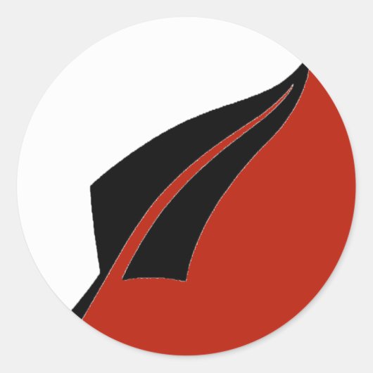 ニュージーランドシルバーファーンスティッカー ラウンドシール (正面)