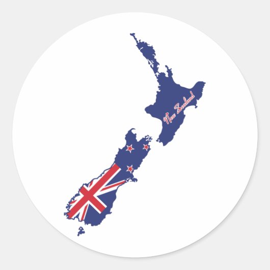 ニュージーランドステッカー ラウンドシール (正面)
