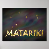 ニュージーランドセブンシスターズマトリキ1a 箔ポスター (正面)