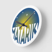 ニュージーランドセブン姉妹マオリMATARIKI 2a ラウンド壁時計 (傾斜)