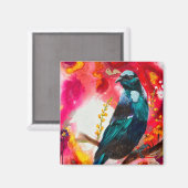 ニュージーランドチュイ鳥マグネット マグネット (正面/裏面)