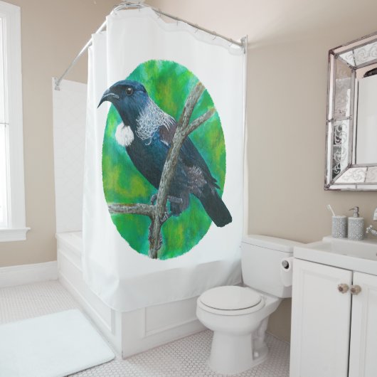 ニュージーランドチ絵画ゥイ – のアクリル シャワーカーテン (インサイチュ)