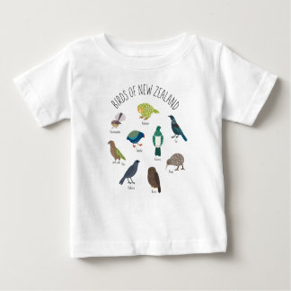 ニュージーランドティーの鳥 ベビーTシャツ