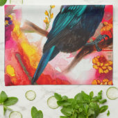 ニュージーランドトゥイバードティータオル キッチンタオル (折り畳み)