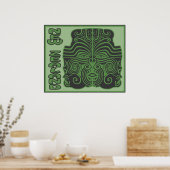 ニュージーランドトライバルアートポスタープリント ポスター (キッチン)