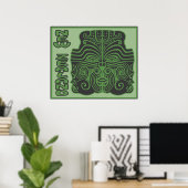 ニュージーランドトライバルアートポスタープリント ポスター (ホームオフィス)