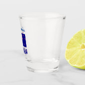 ニュージーランドニュージーランドフラッグブルーペルソナライザ ショットグラス (右)