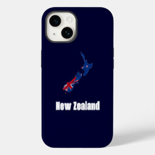 ニュージーランドネイビーブルーハンドスケッチスタイル Case-Mate iPhone 14ケース