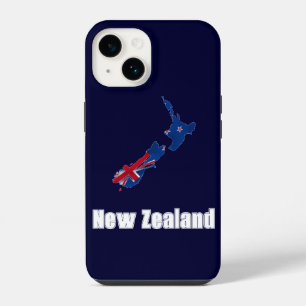 ニュージーランドネイビーブルーハンドスケッチスタイル iPhone 14ケース