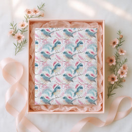 ニュージーランドノースアイランドロビンパターンクリスマス 薄葉紙